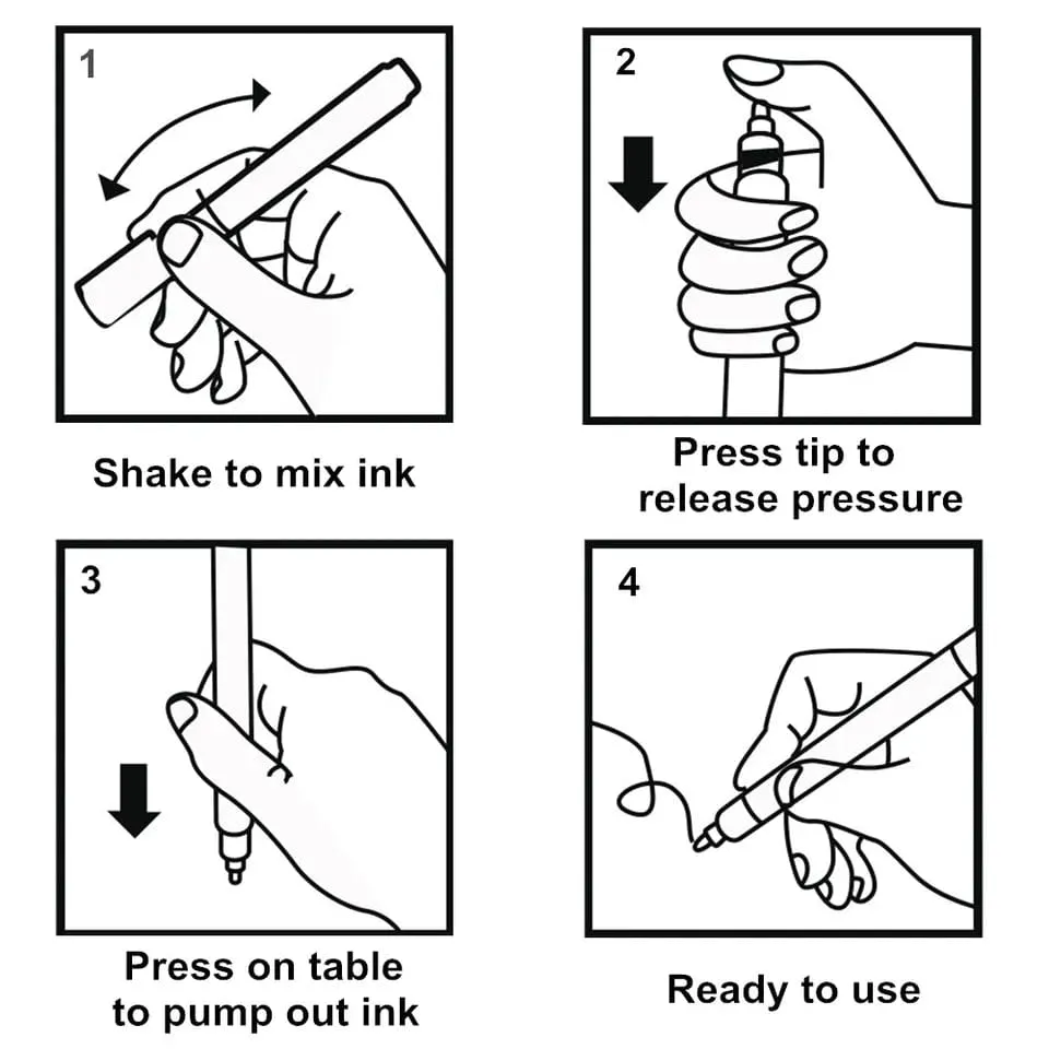 12pcs Double Line Outline Art Marker Highlighter