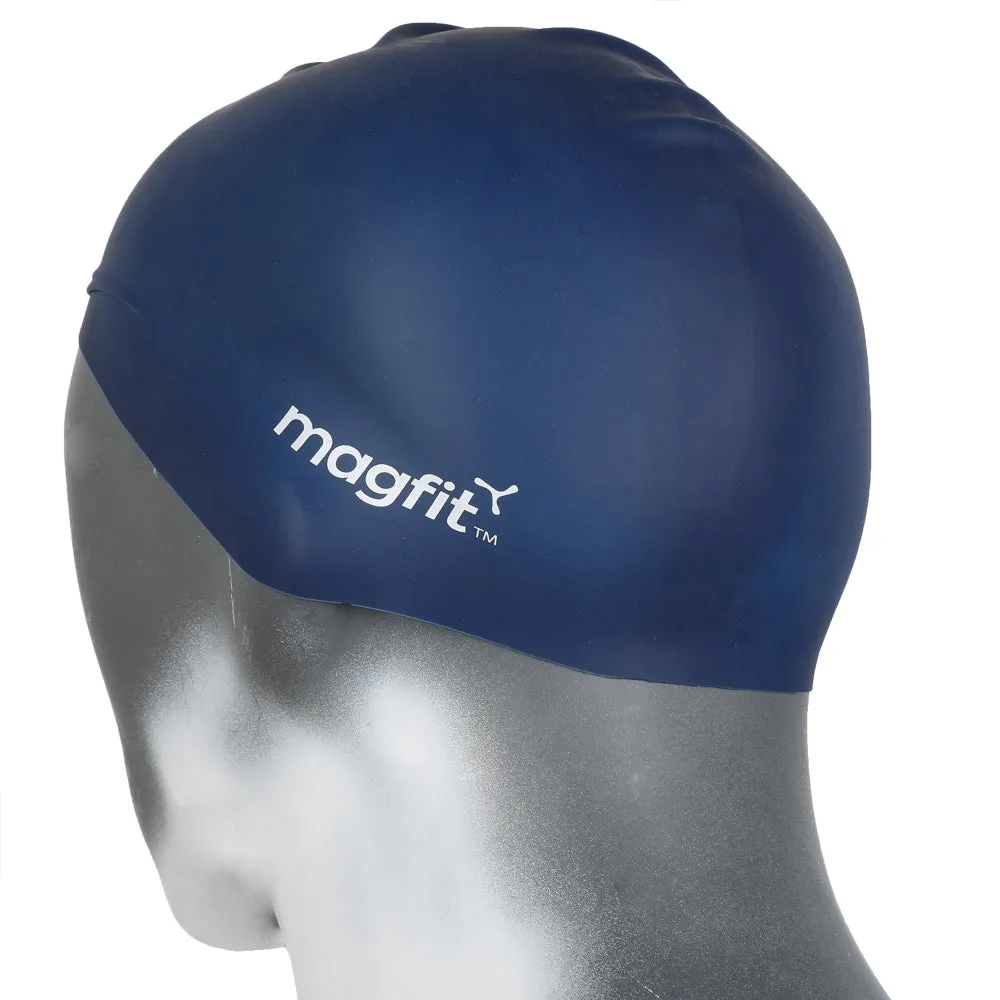 Magfit Unisex Long Hair Swimming Cap (Blue)