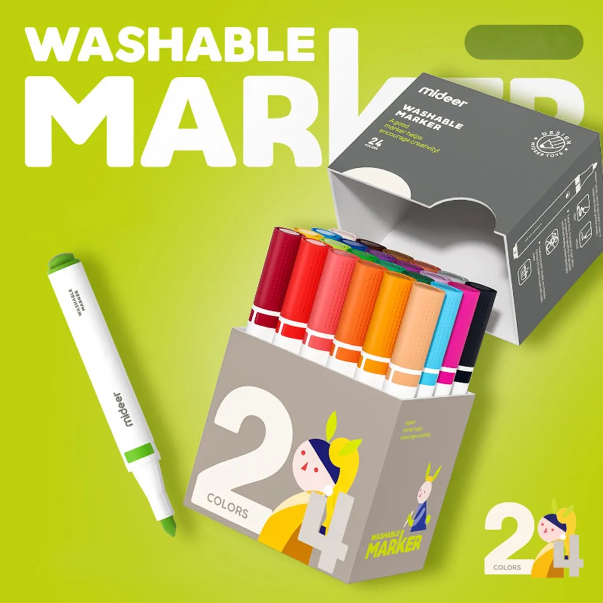 Washable Marker 24 Colors